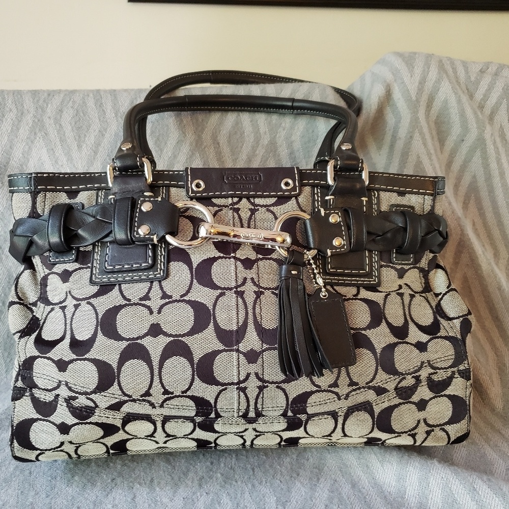 Coach Hampton signature handbag